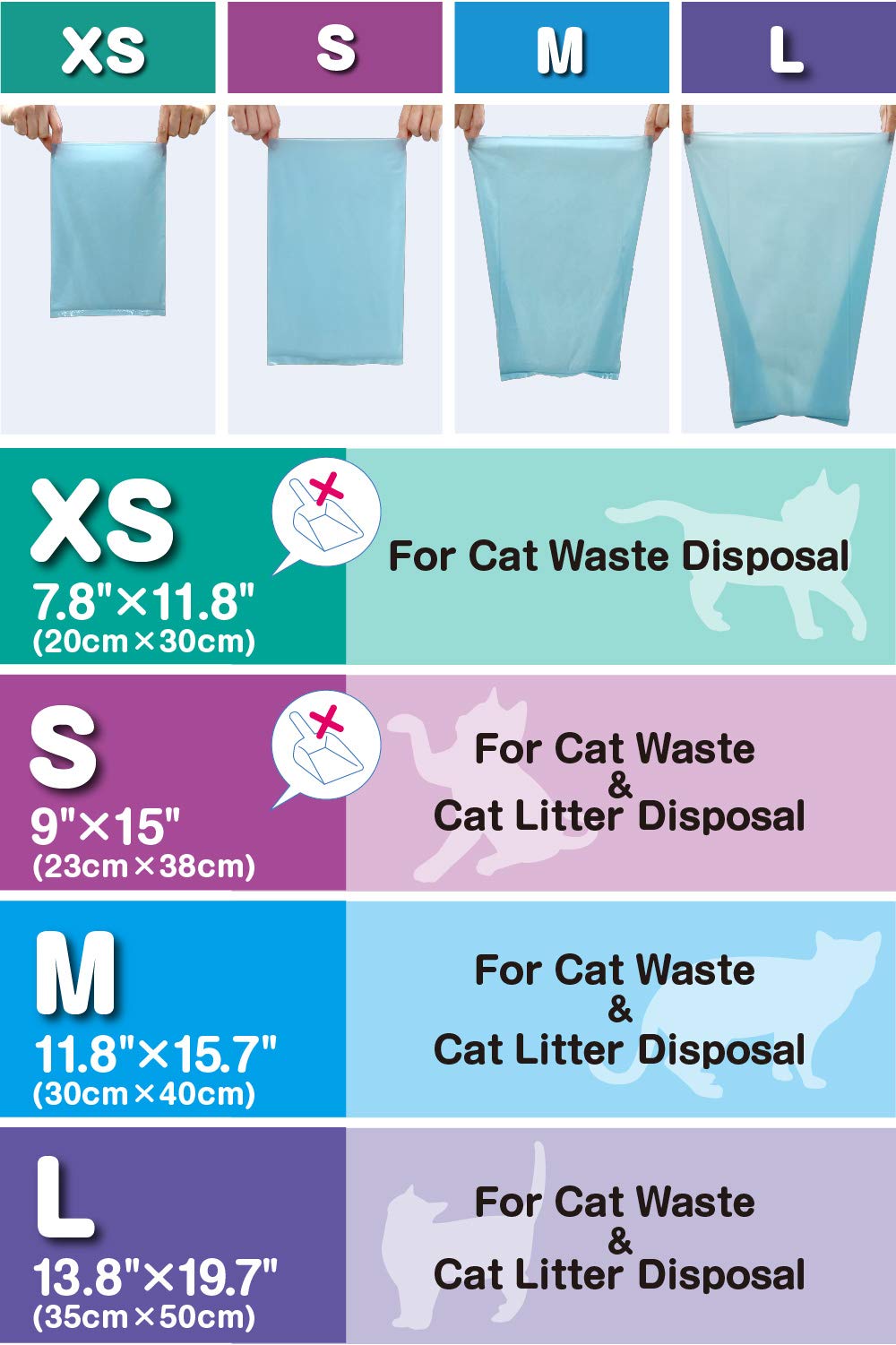 Unscented Cat Waste Bags 90 Count S10730