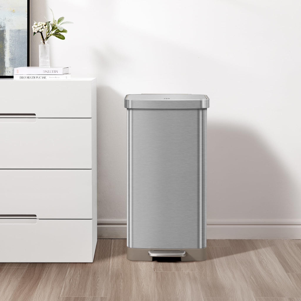 Matte Stainless 75 Liter 20 Gallon Step Trash Can A10474