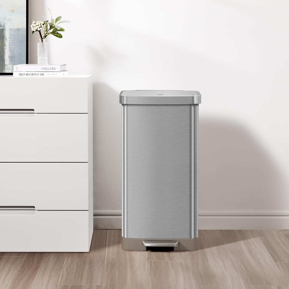 Matte Stainless 75 Liter 20 Gallon Step Trash Can A10474