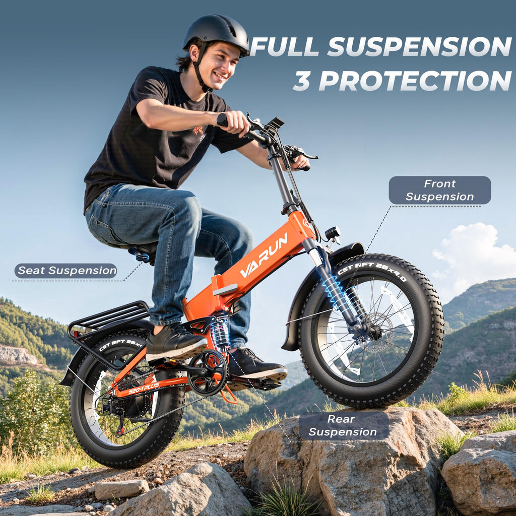 1000W Peak 25MPH Dual Suspension Aluminum Electric Bike H989129