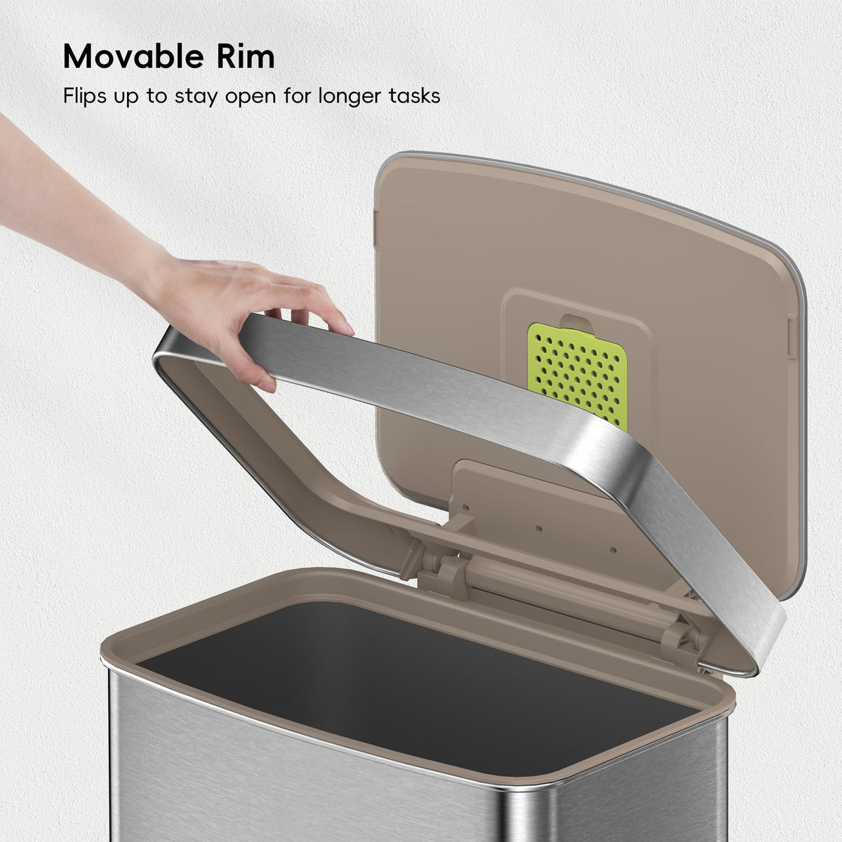 Matte Stainless 75 Liter 20 Gallon Step Trash Can A10474