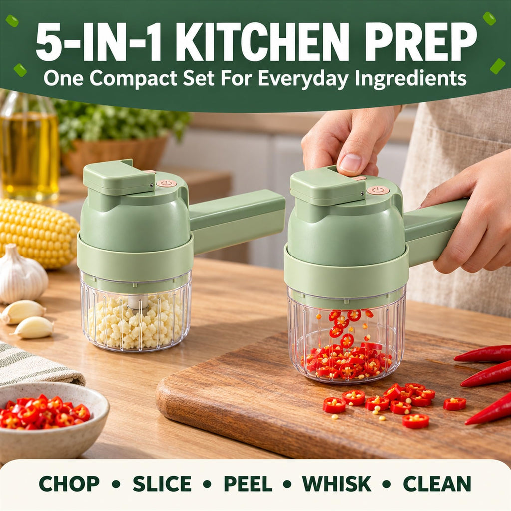 5-in-1 Handheld Electric Vegetable Cutter K632929