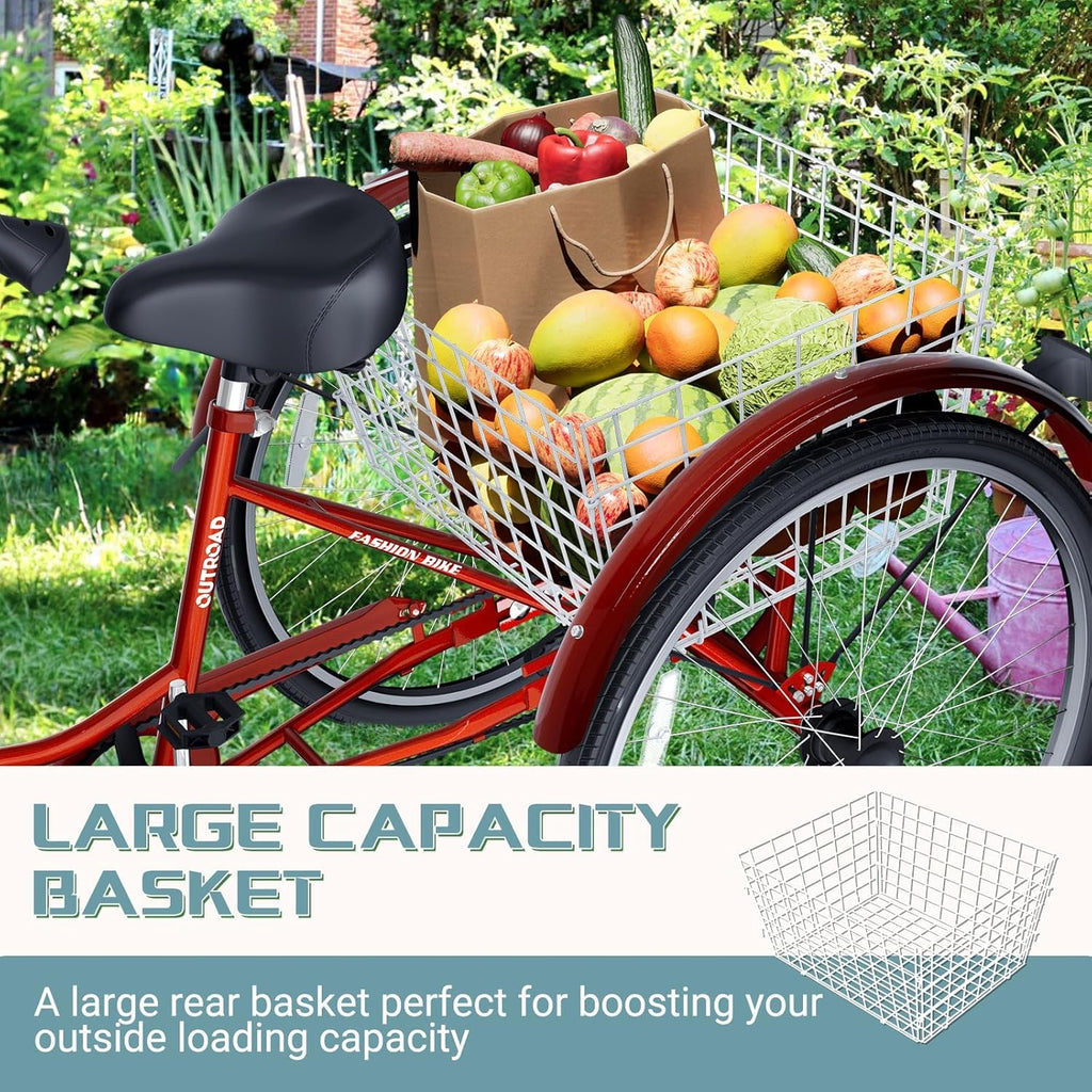24/26-Inch 3 Wheel Adult Tricycle K269219
