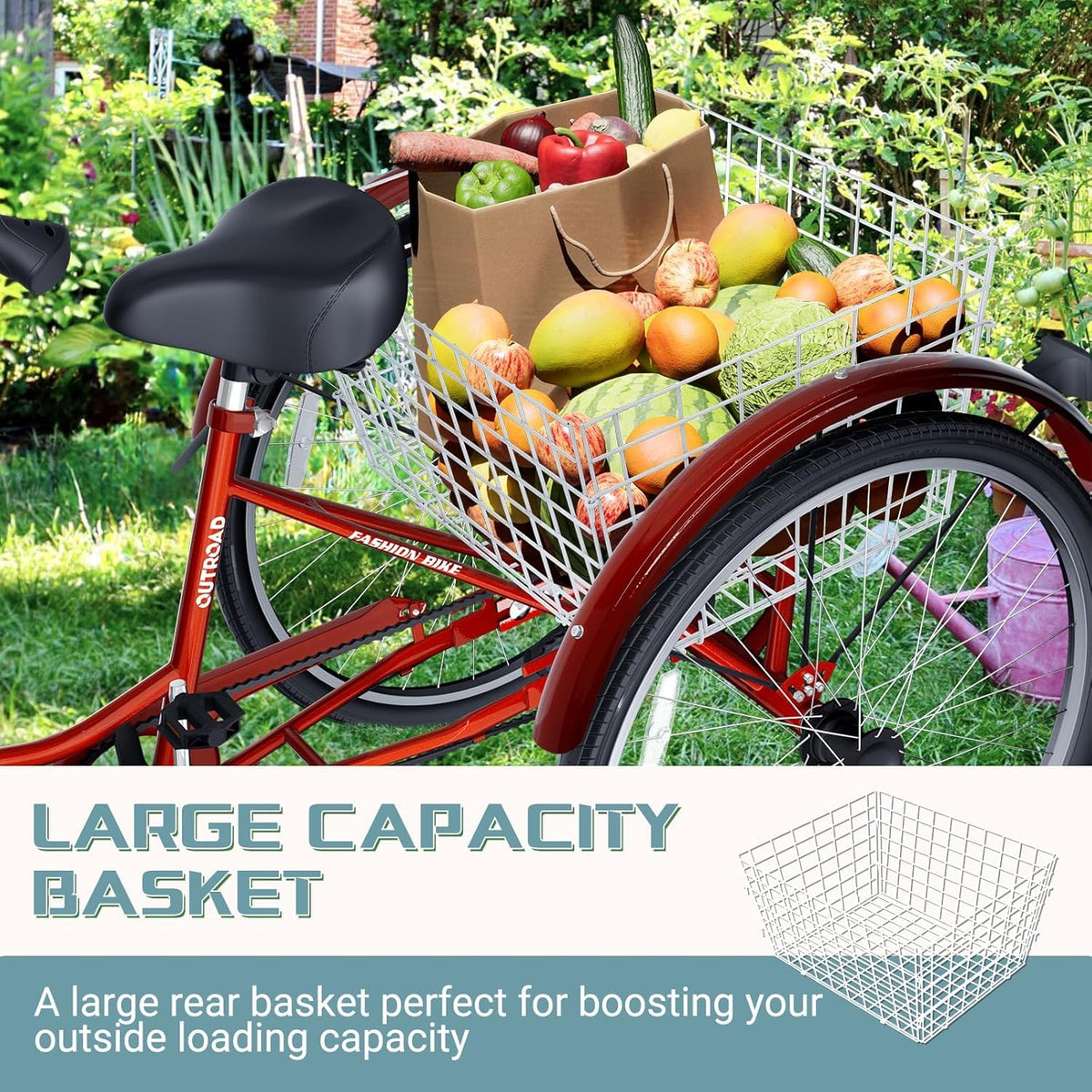 24/26-Inch 3 Wheel Adult Tricycle K269219