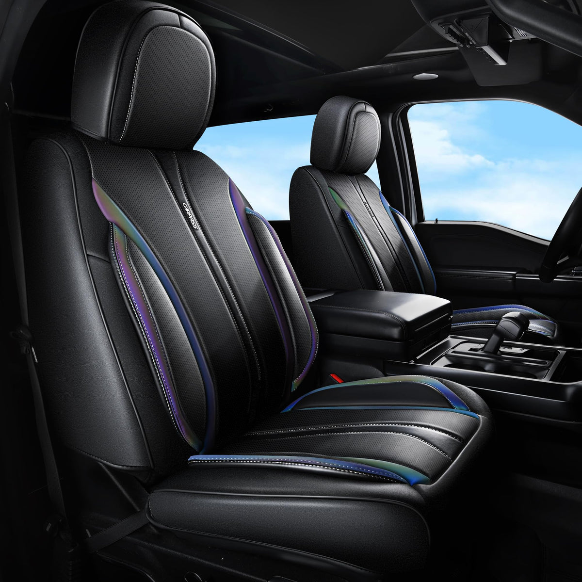 Nappa Leather Car Seat Covers 5 Seats Full Set Z54822