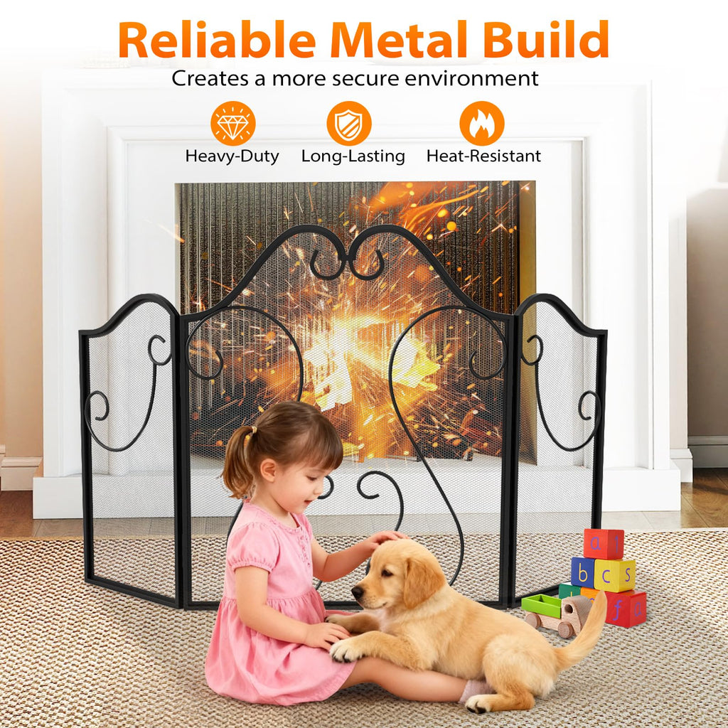 Foldable Fireplace Screen E37481