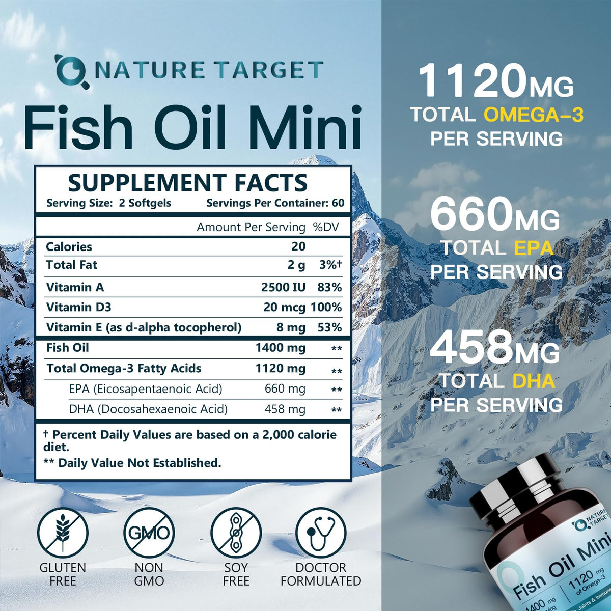 Fish Oil 1400 mg 120 Softgels G64062