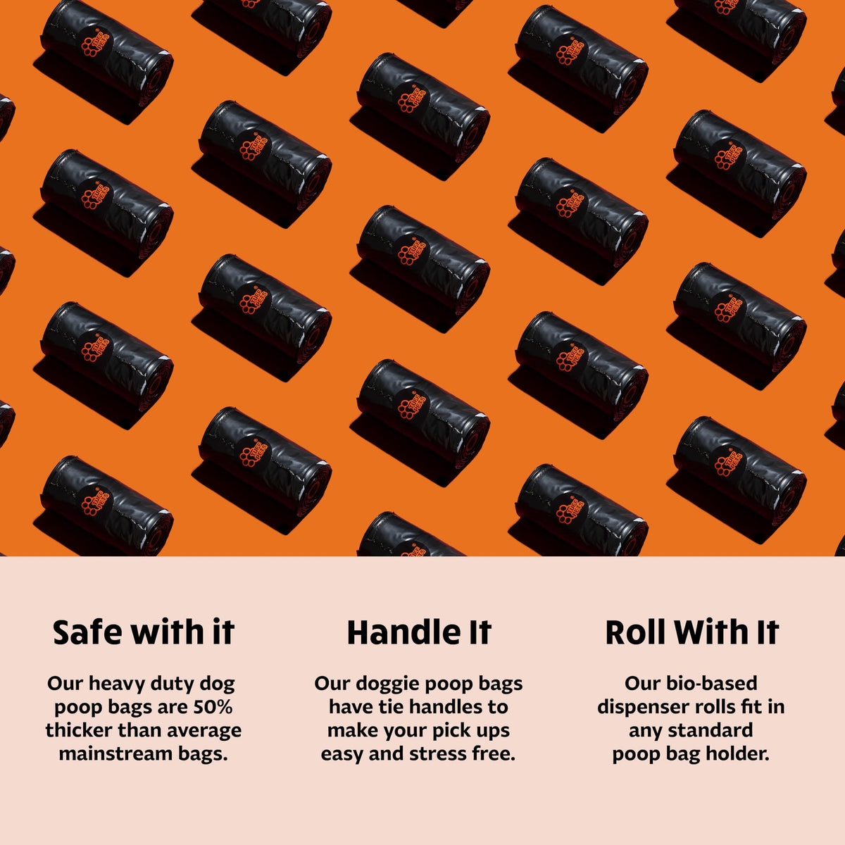 Dog Poop Bags Rolls with Handles K474251