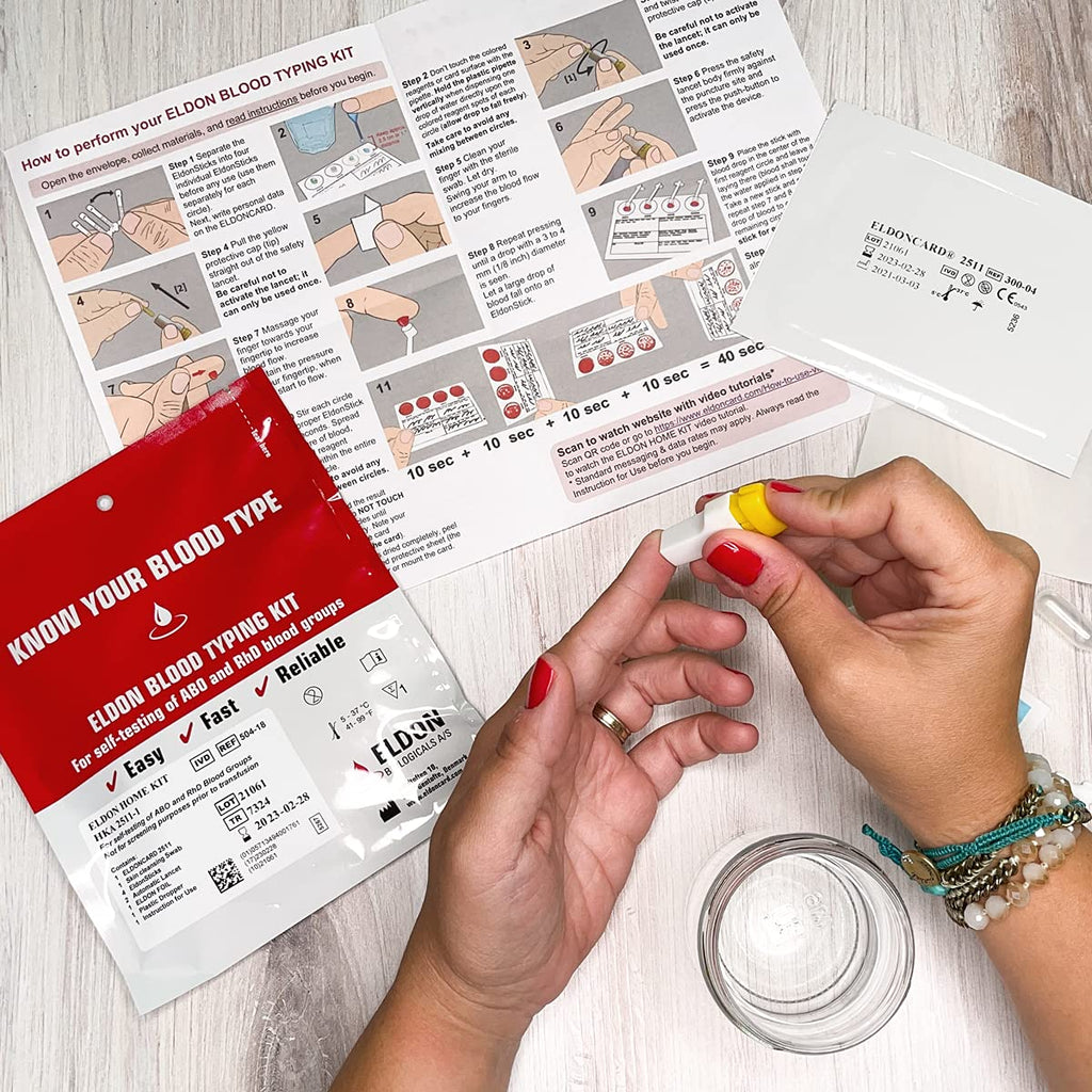 Home Blood Typing Kit 8 Kits X886476