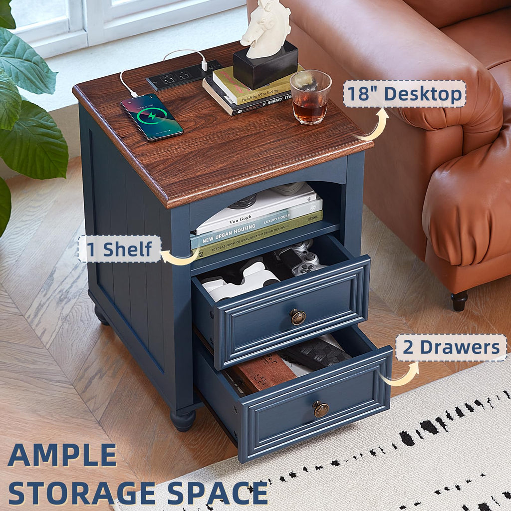 18" Nightstand with Charger Station J5263