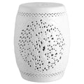 White Ceramic Garden Stool U19084