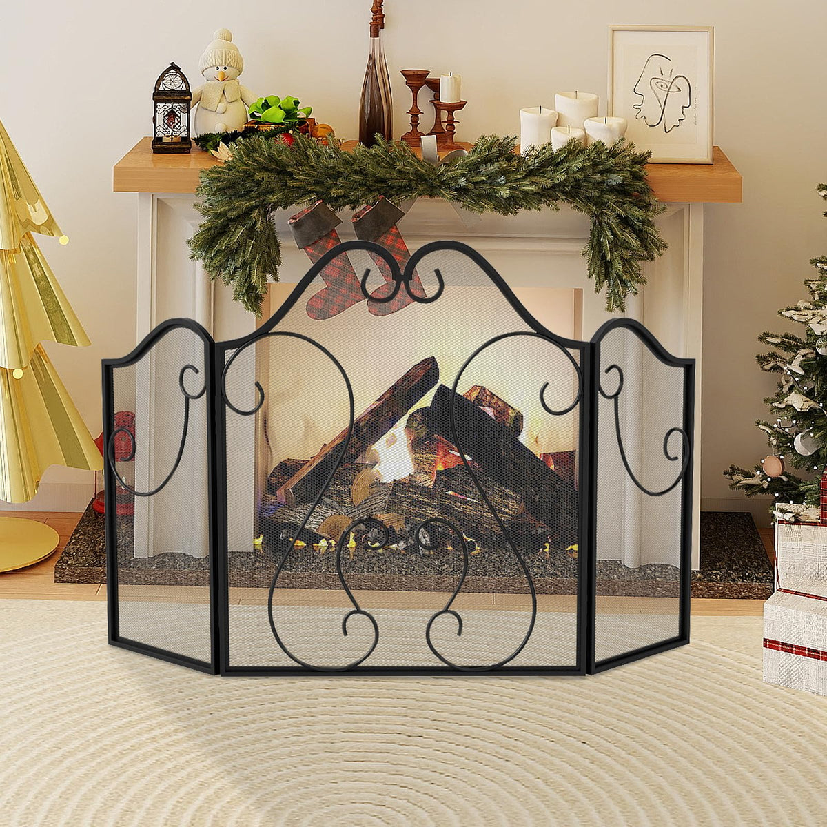 Foldable Fireplace Screen E37481