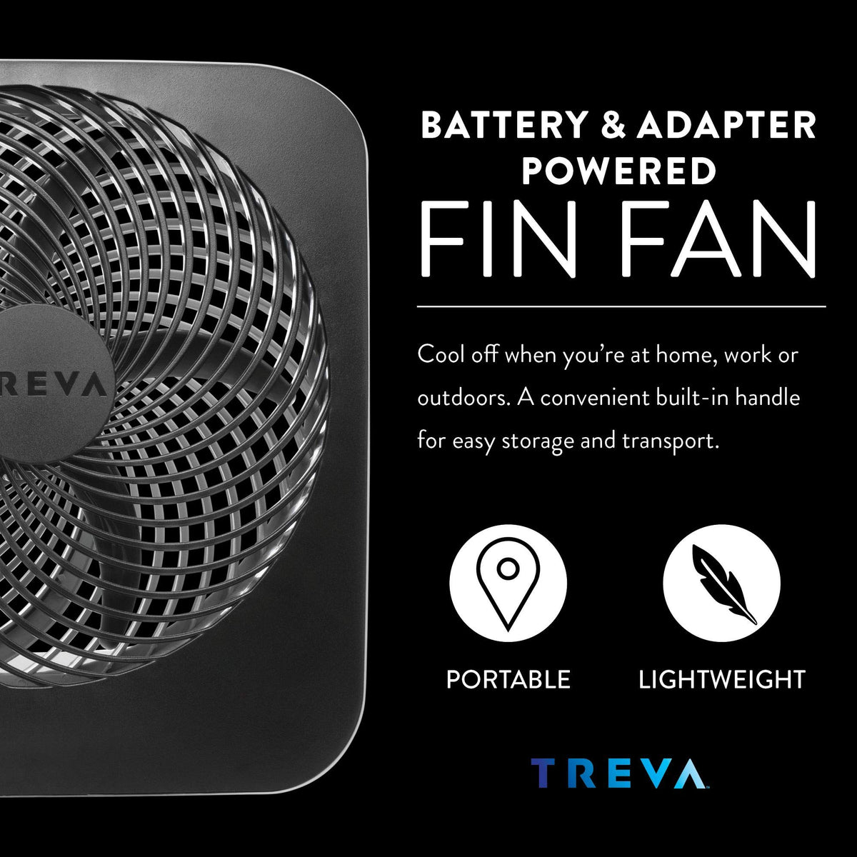 10-Inch Portable Battery Fan with 2 Cooling Speeds G1406