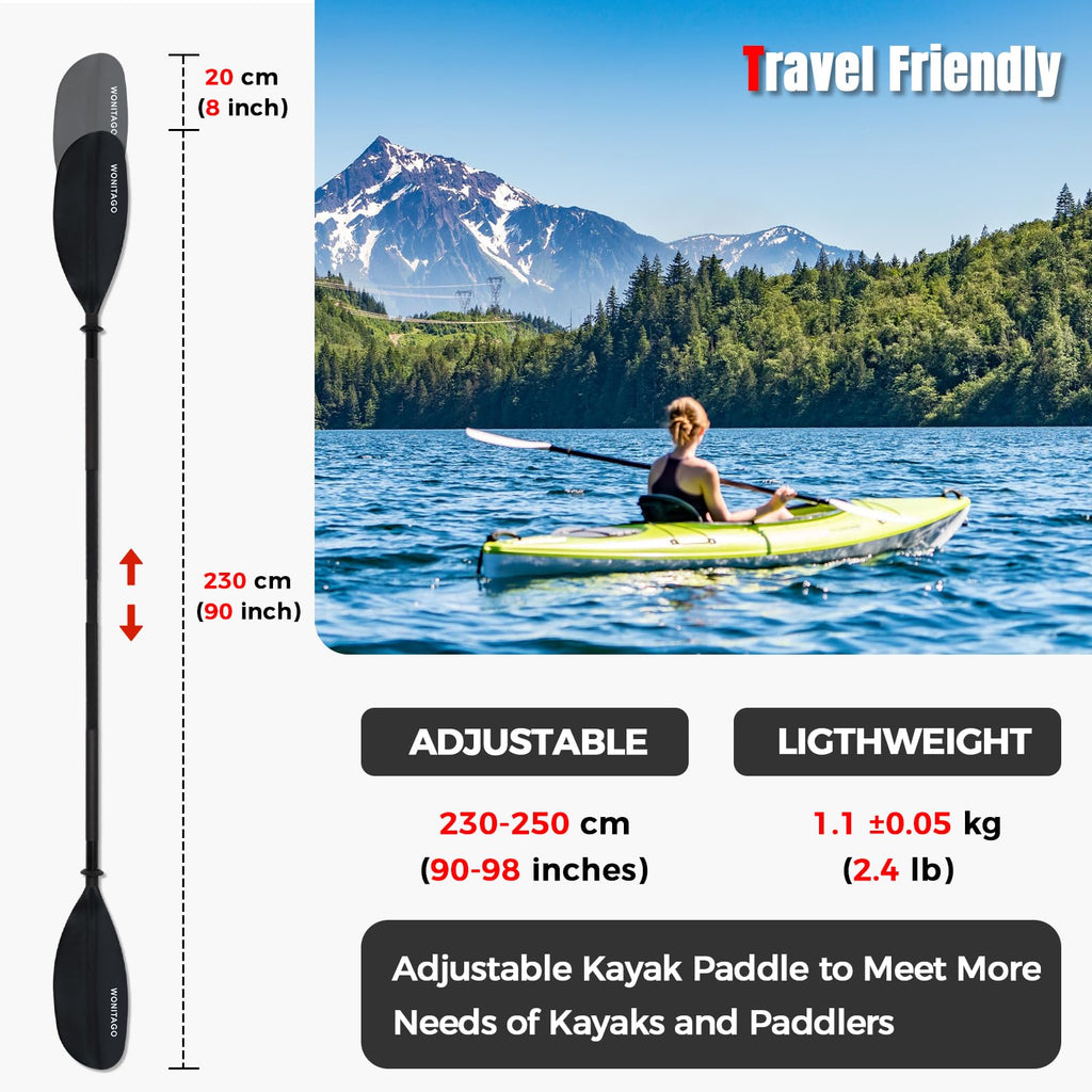 Adjustable Lightweight Kayak Paddle T3014