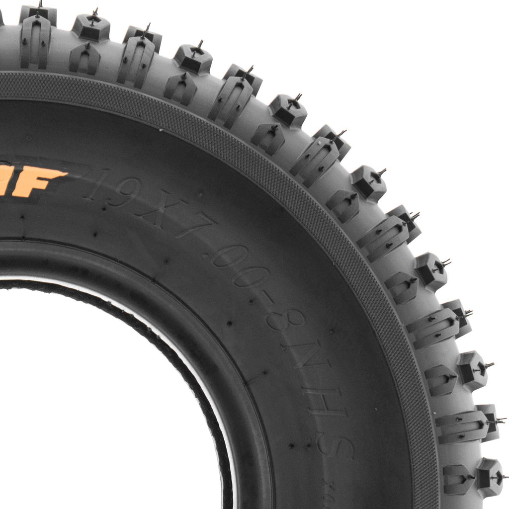 Set of 2 Off-Road Tires 19x7-8 6PR Knobby Tread M860577