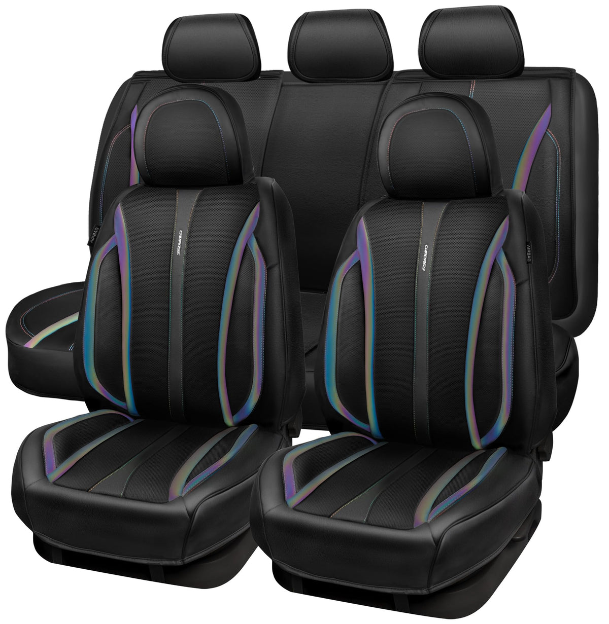 Nappa Leather Car Seat Covers 5 Seats Full Set Z54822