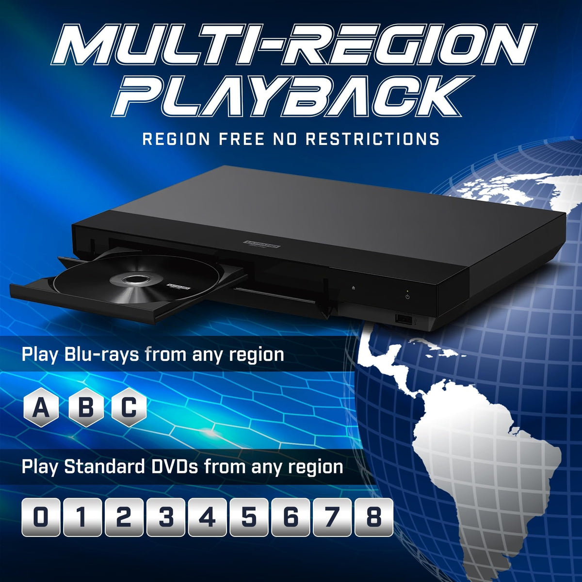 4k UHD Blu-ray Player Multi-Region Code Free D57625
