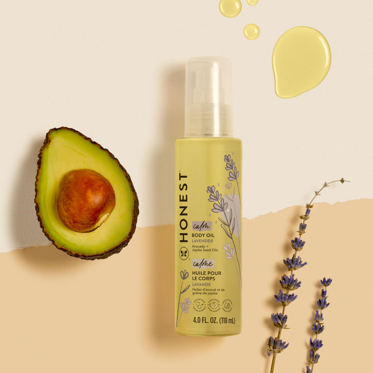 Hypoallergenic Lavender Infused Body Oil 4.0 fl oz I729618