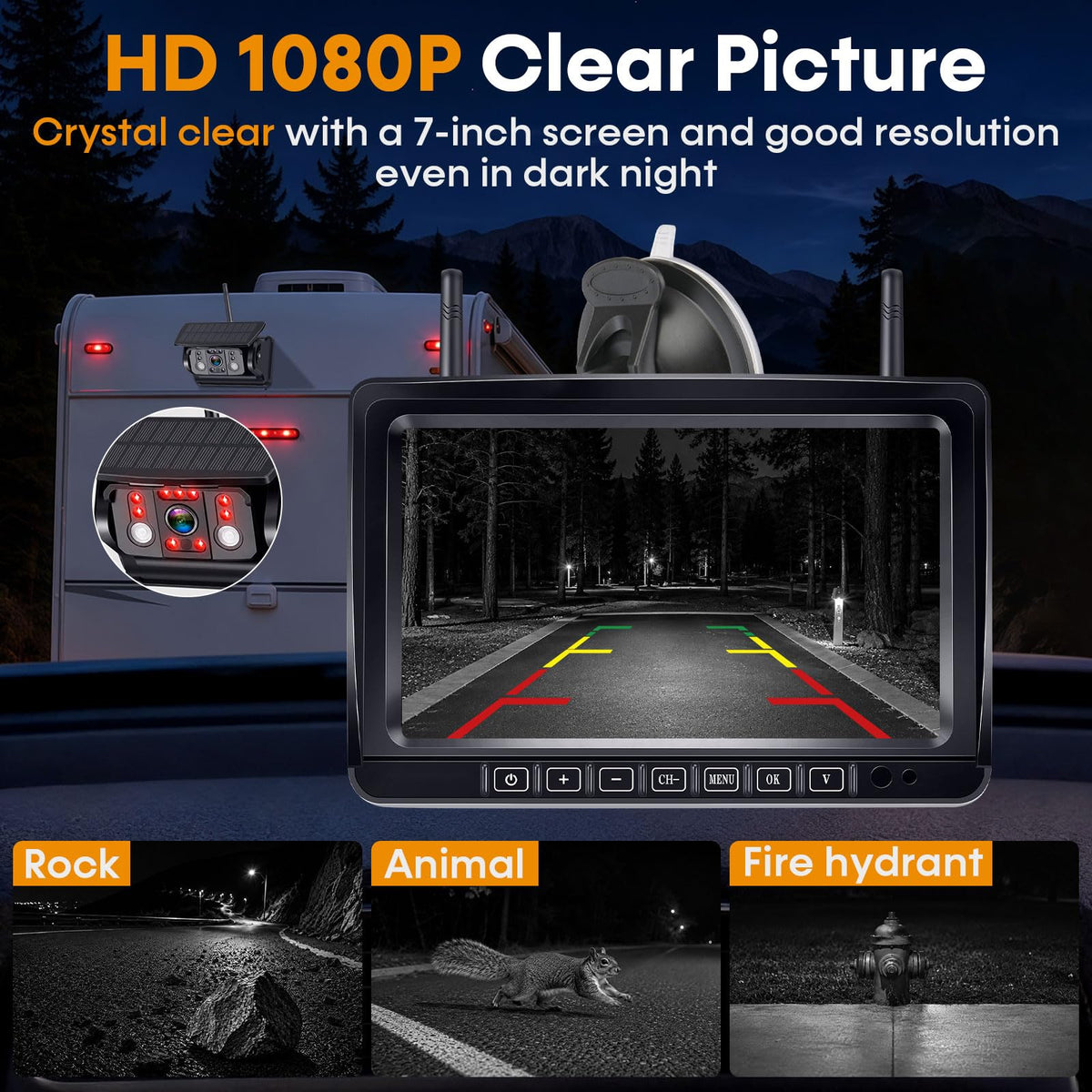 1080P Magnetic Backup Camera R621