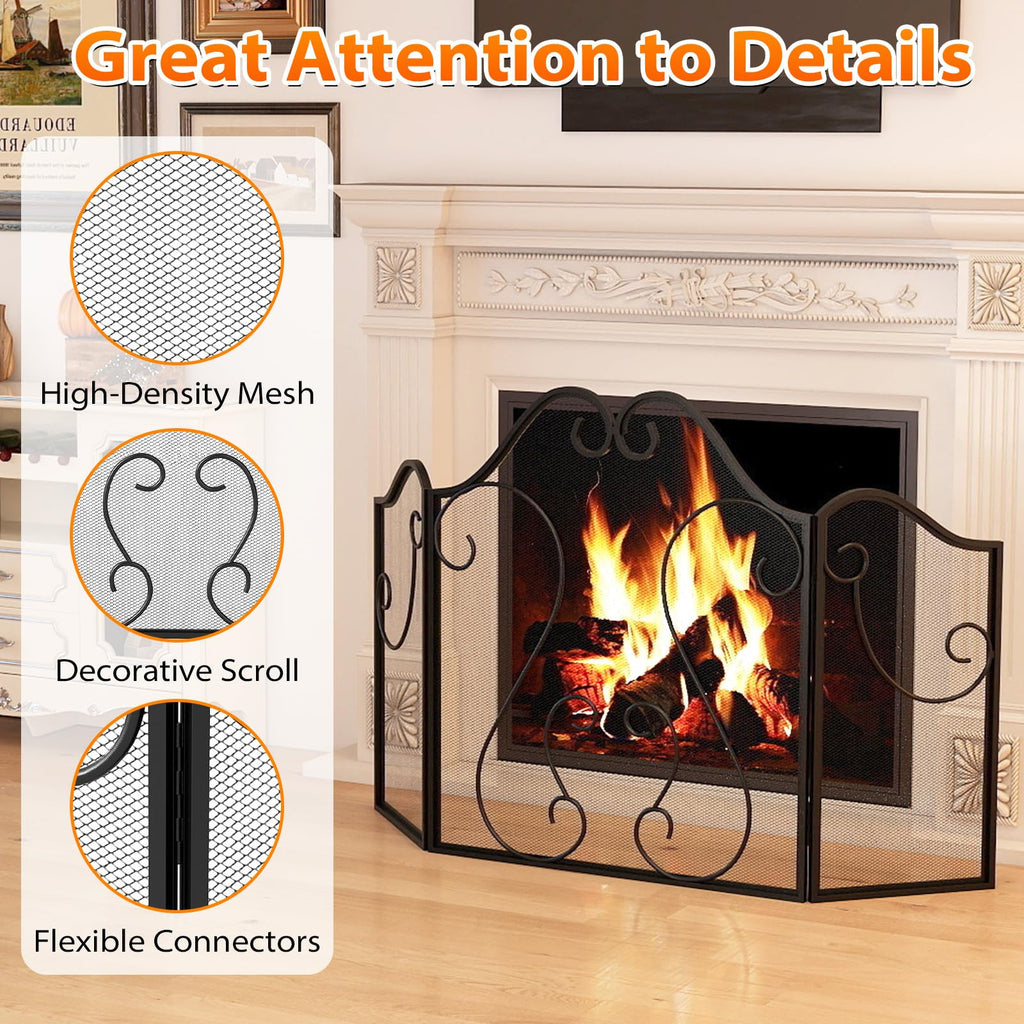 Foldable Fireplace Screen E37481