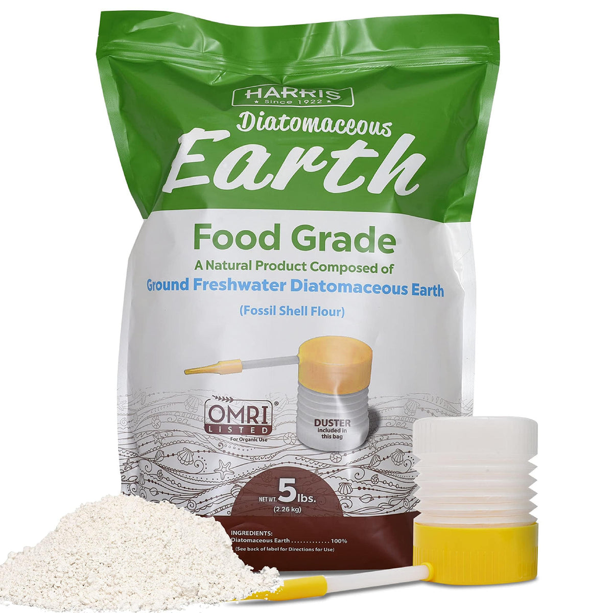 Food Grade Diatomaceous Earth 5lb with Powder Duster Z210