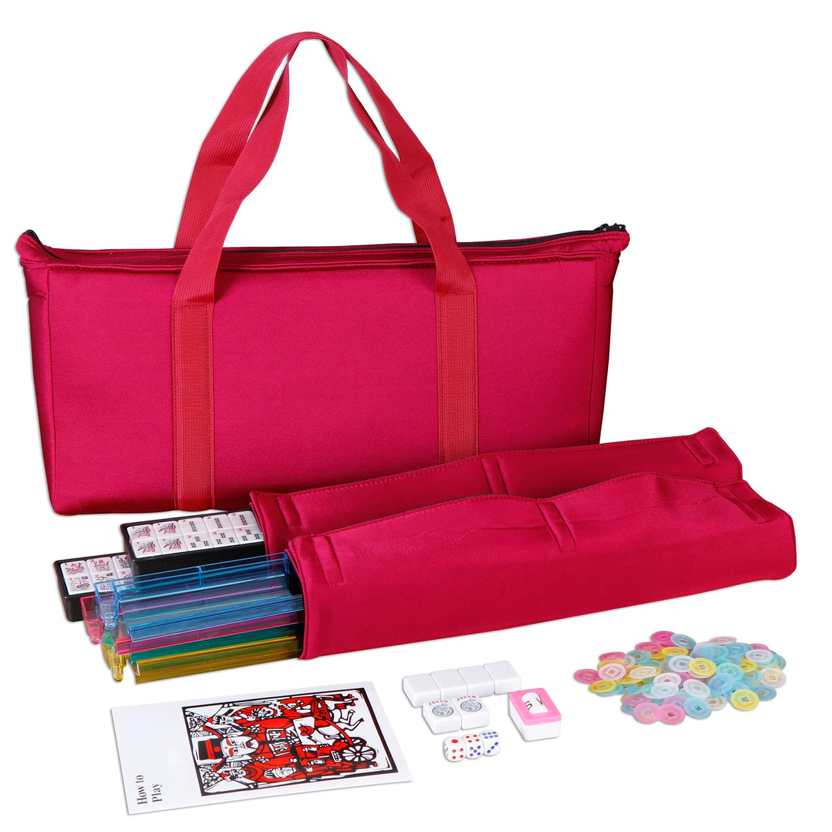166 Tiles Mah Jongg Set with Soft Velour Bag Z1830