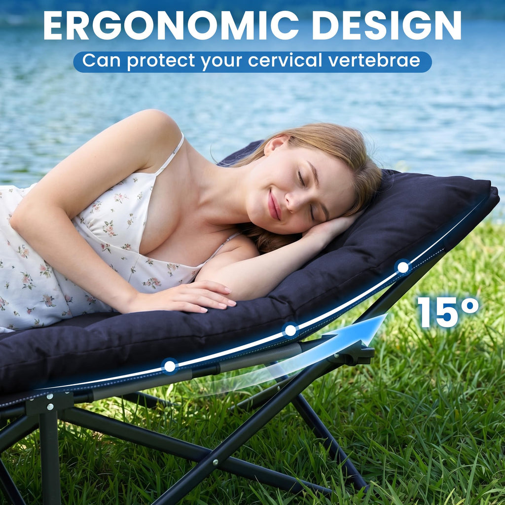 Folding Camping Cot with Mattress Q1192
