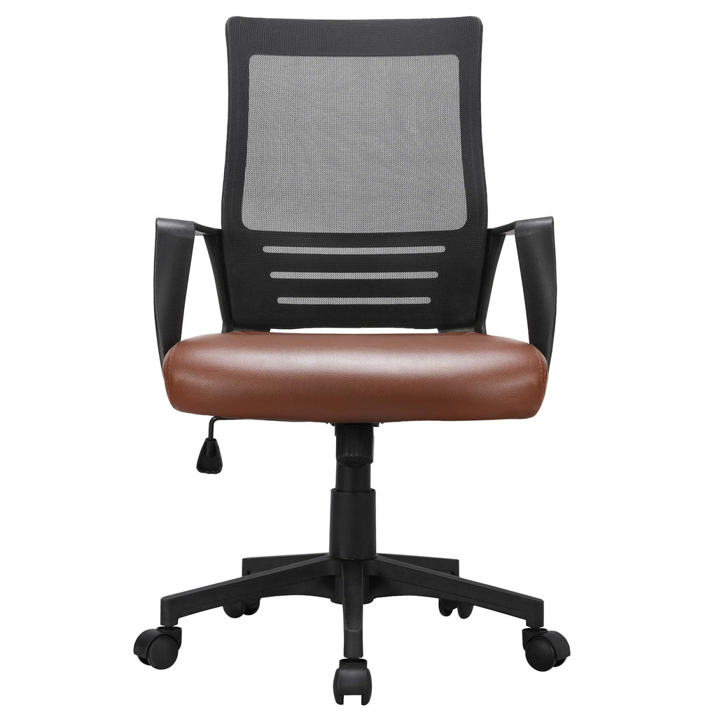 Brown Mesh Swivel Office Desk Chair F8013