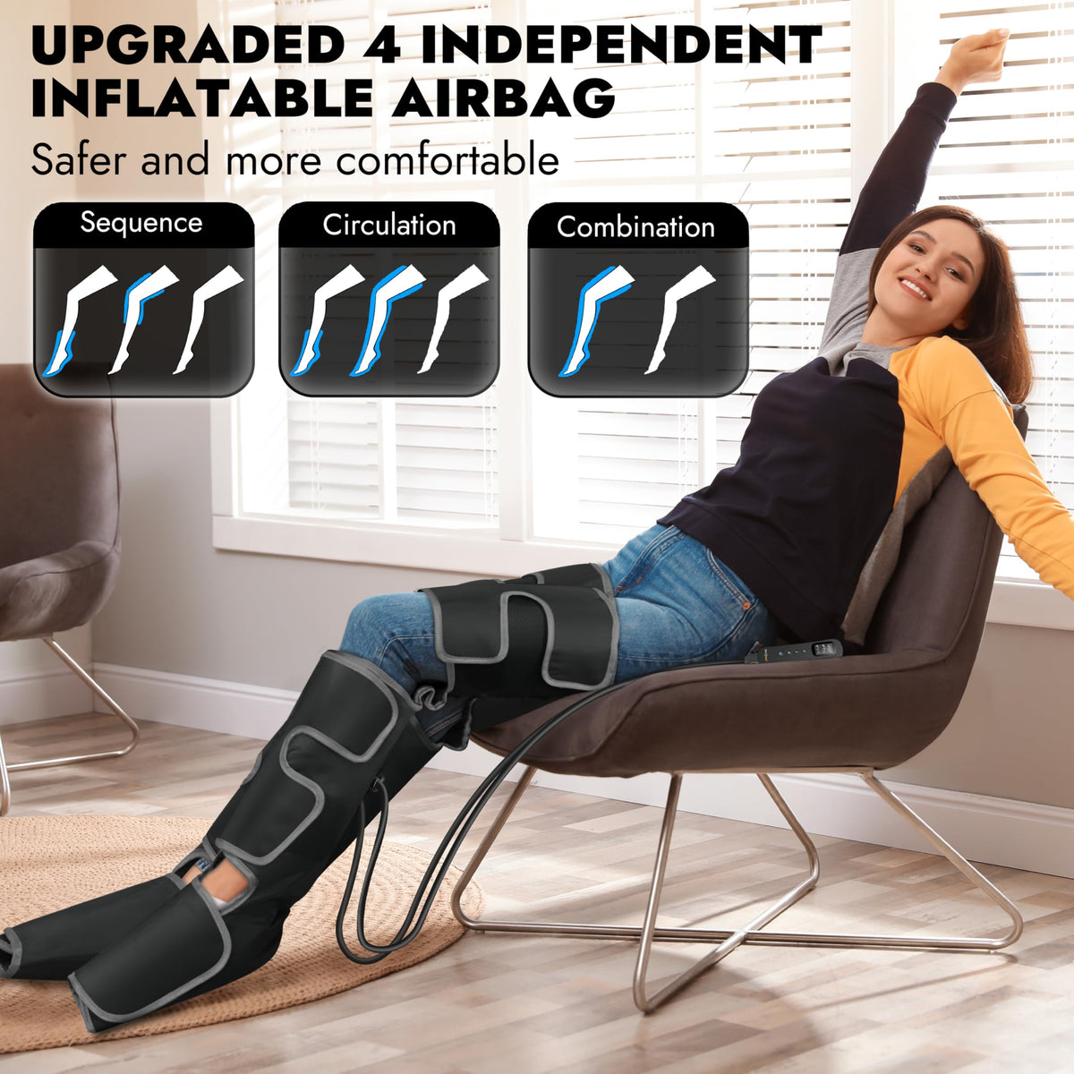 Leg Massager with Heat and Compression J949125