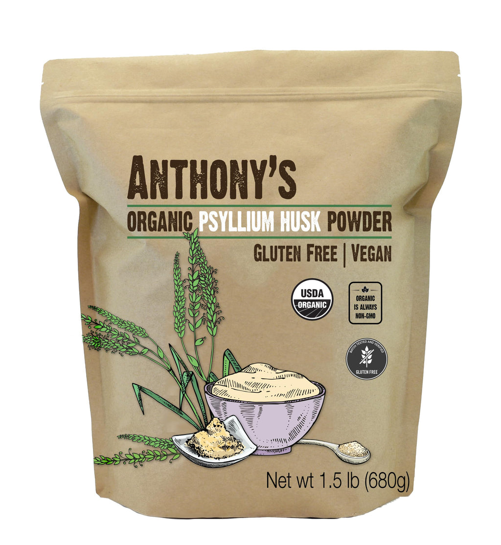 Organic Psyllium Husk Powder, 1.5 lb, Gluten Free, Non GMO Z4167