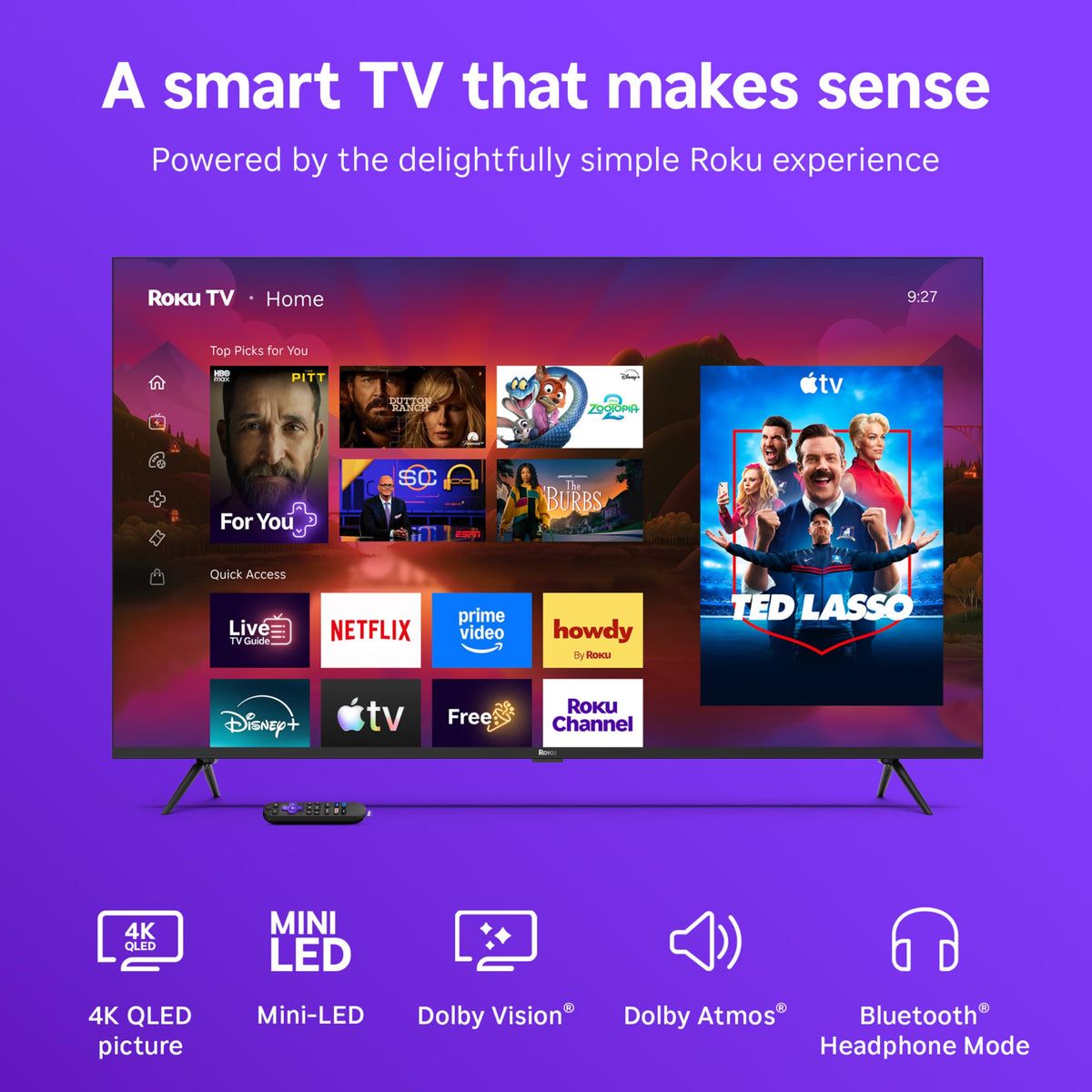 55-Inch 4K QLED Mini-LED Smart TV T5005