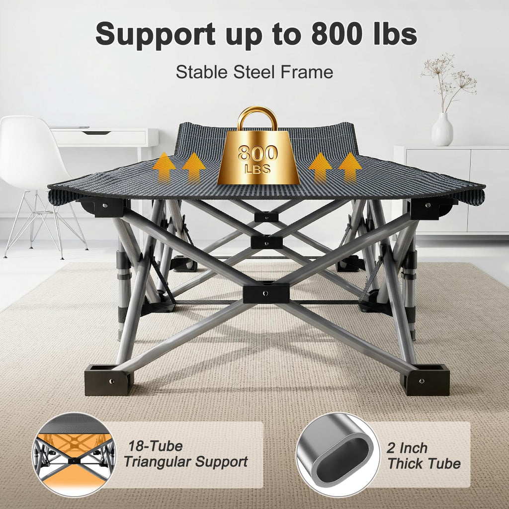 Camping Cot with Mattress V965708