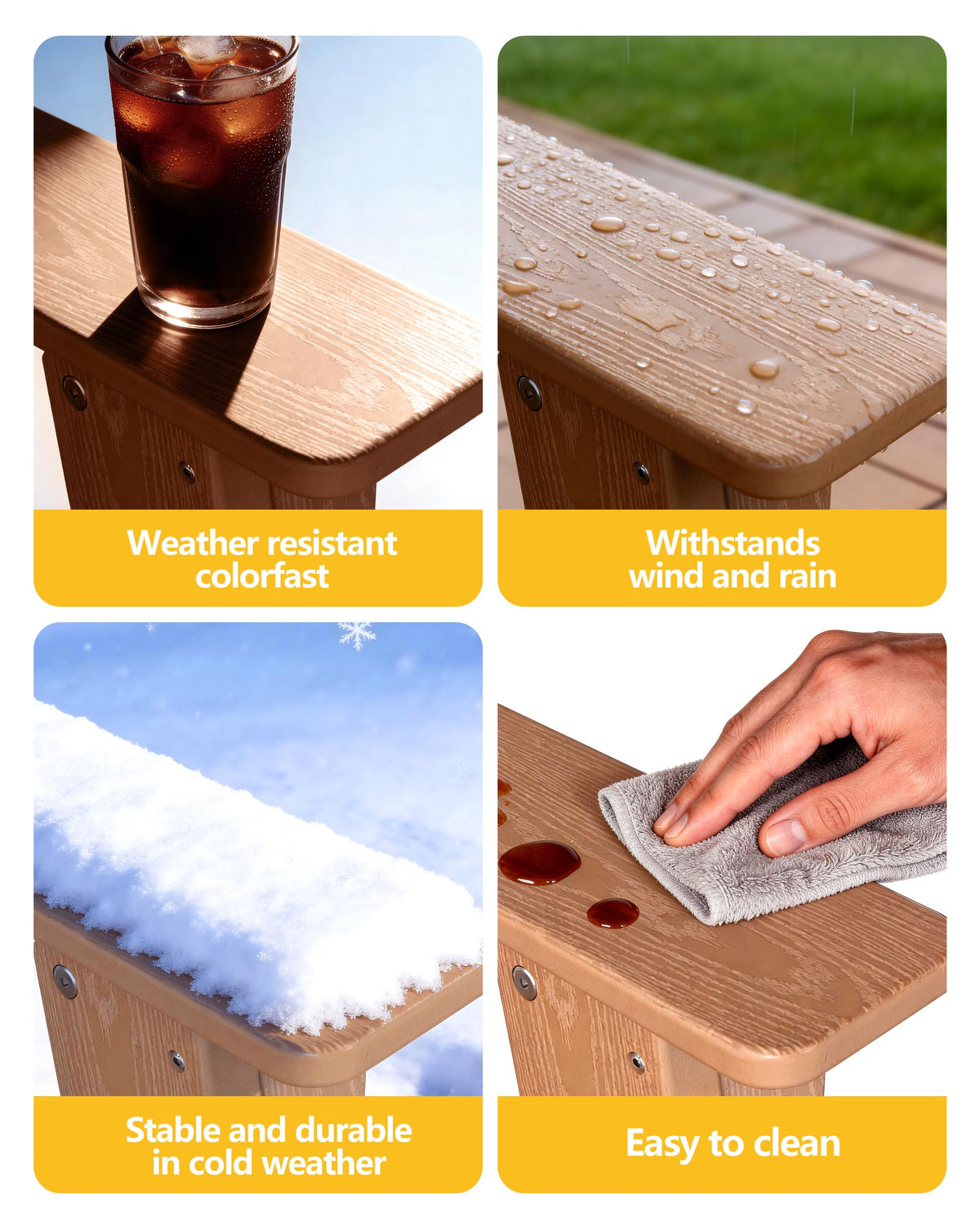 Folding HDPE Adirondack Chair Z476820