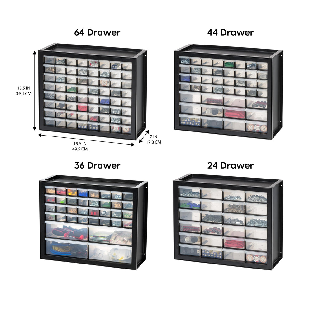 Black 44-Drawer Small Parts Storage Cabinet M8069