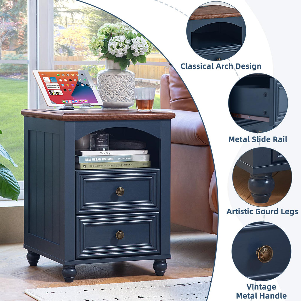 18" Nightstand with Charger Station J5263