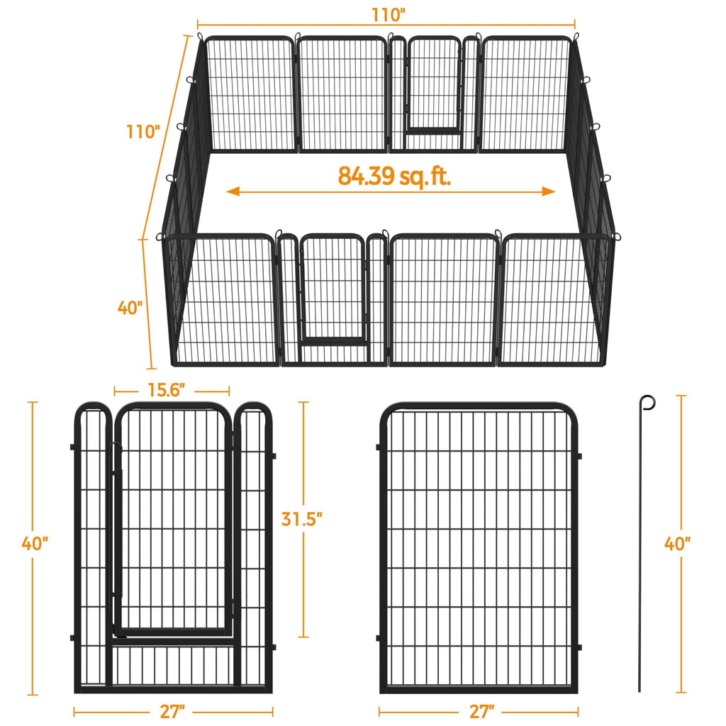 40 Inch 16 Panels Dog Playpen P150