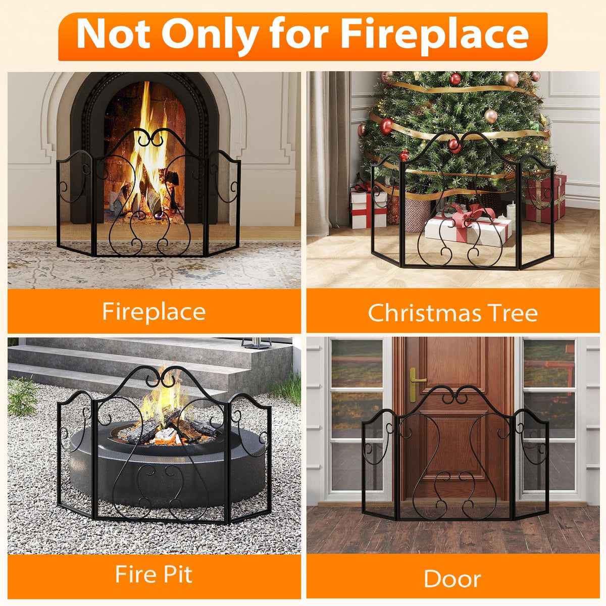 Foldable Fireplace Screen E37481