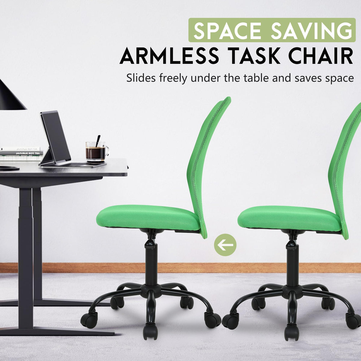 Green Ergonomic Mesh Office Chair with Lumbar Support P141