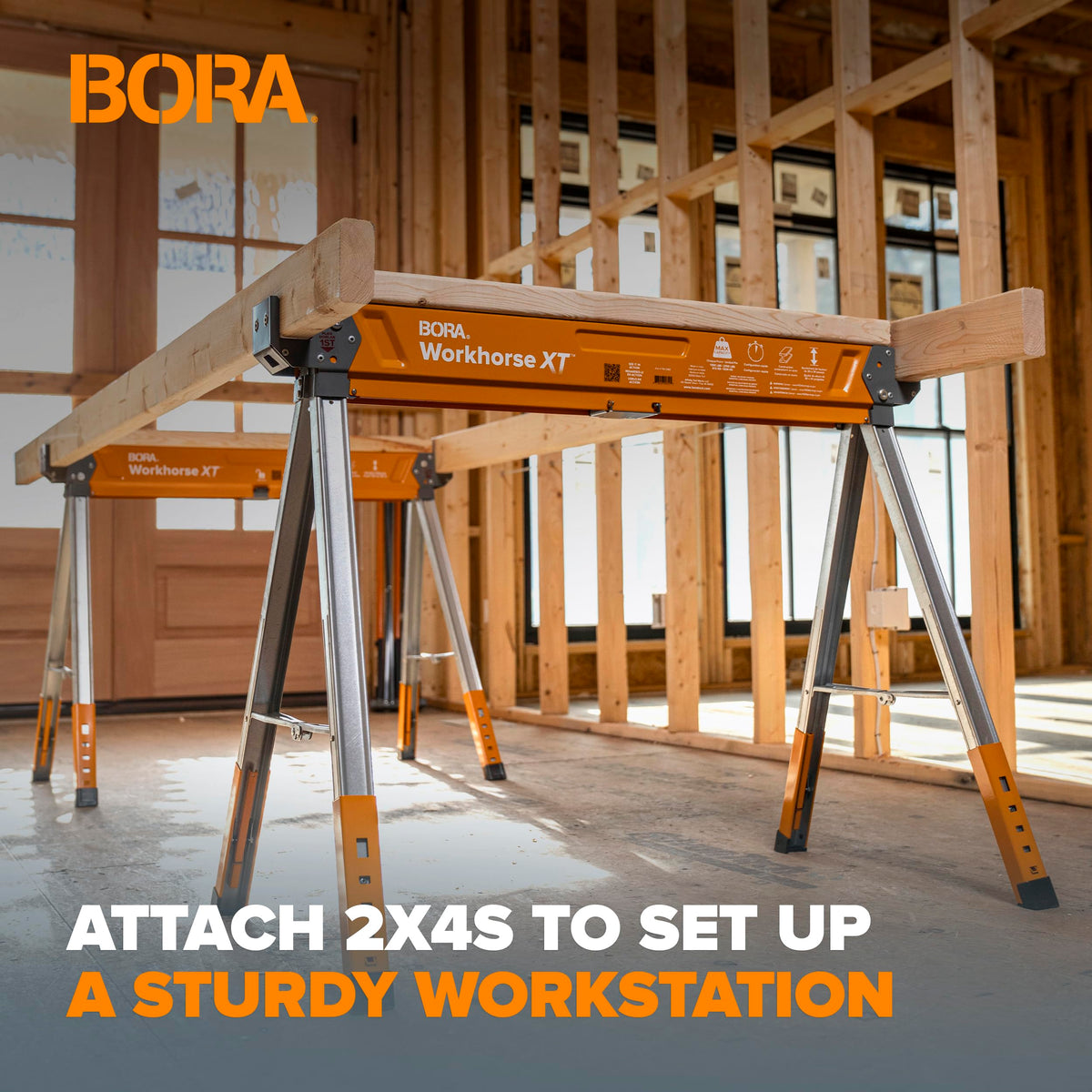 Adjustable Height Folding Sawhorse Y645979