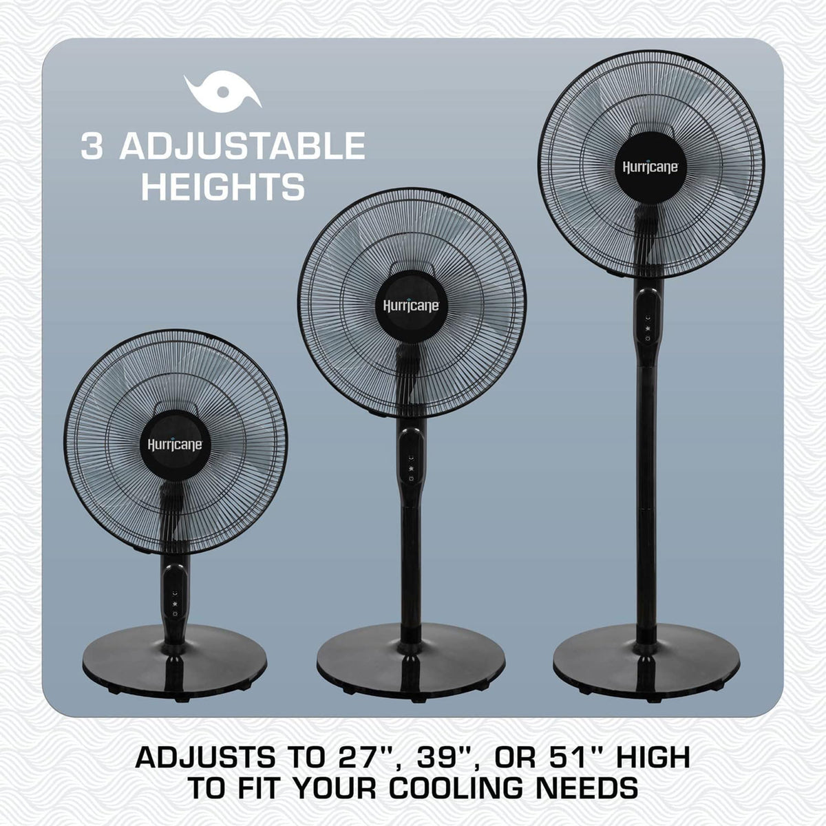 2 Pack Oscillating Pedestal Stand Fan, 12-Speed, 16", Black with Remote Control A394