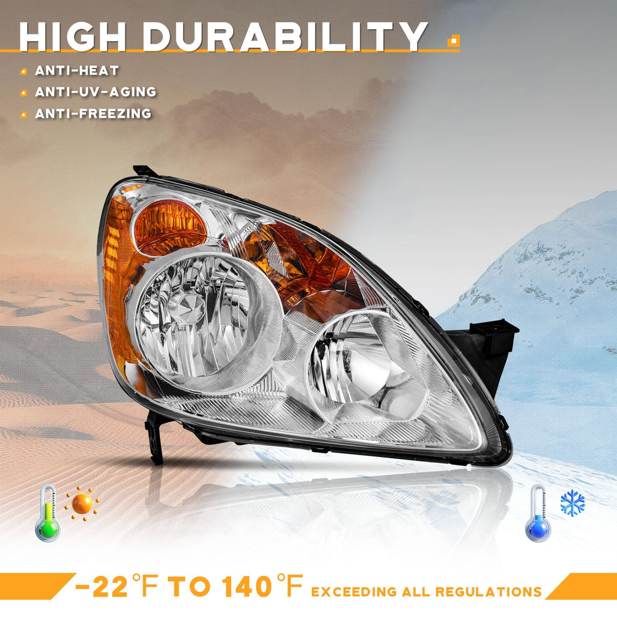 Headlights for 2005-2006 Honda CRV N4026