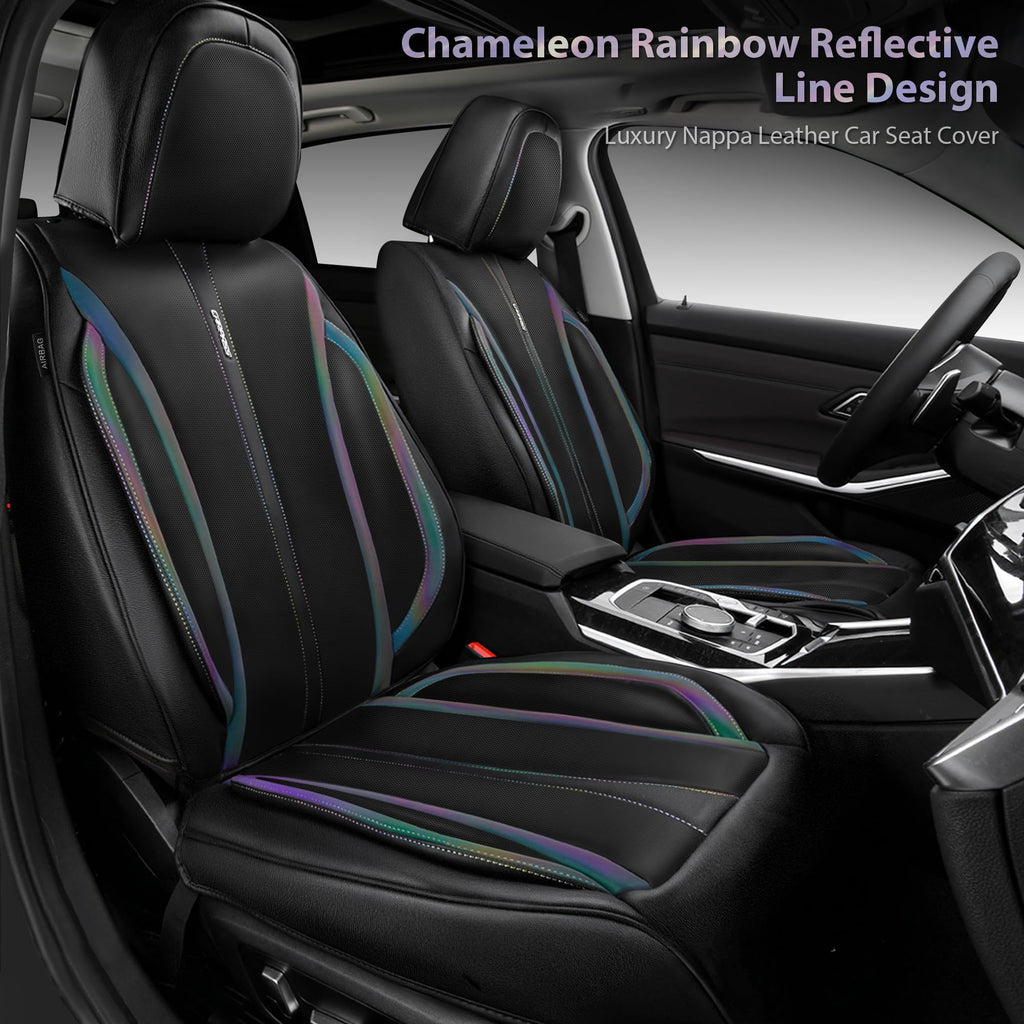 Nappa Leather Car Seat Covers 5 Seats Full Set Z54822