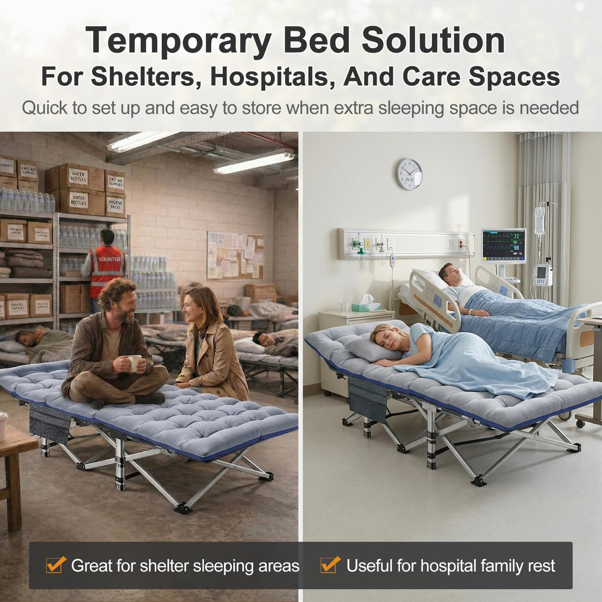 Camping Cot with Mattress V965708