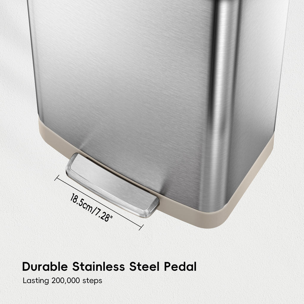 Matte Stainless 75 Liter 20 Gallon Step Trash Can A10474