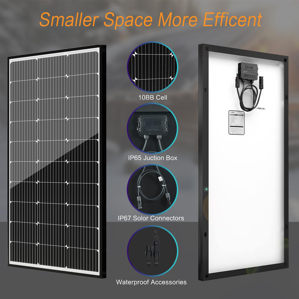 300 Watt 12 Volt Monocrystalline Solar Panel Kit with 40A PWM Charge Controller W339