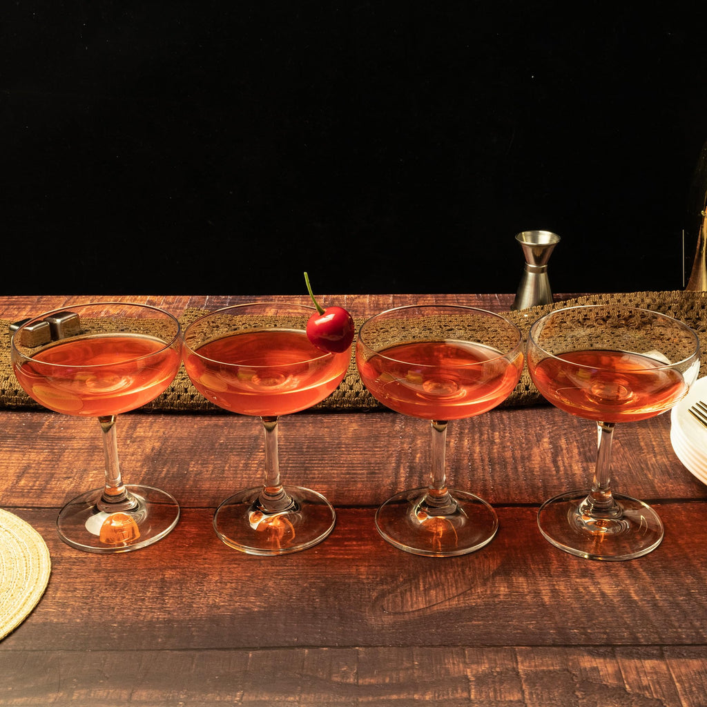 Champagne Glasses Set of 6 Crystal Cocktail Glasses 7 oz A714