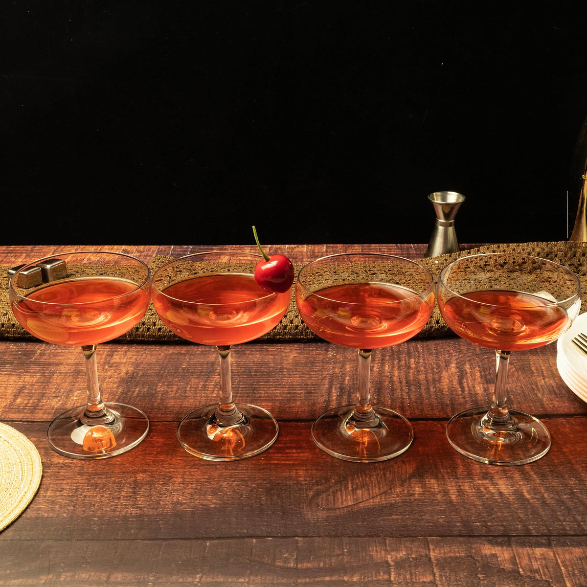 Champagne Glasses Set of 6 Crystal Cocktail Glasses 7 oz A714