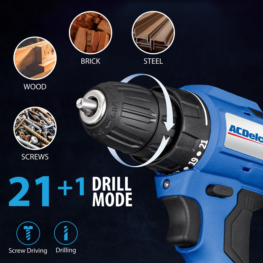 20V Cordless Drill Set with Battery and Charger J139