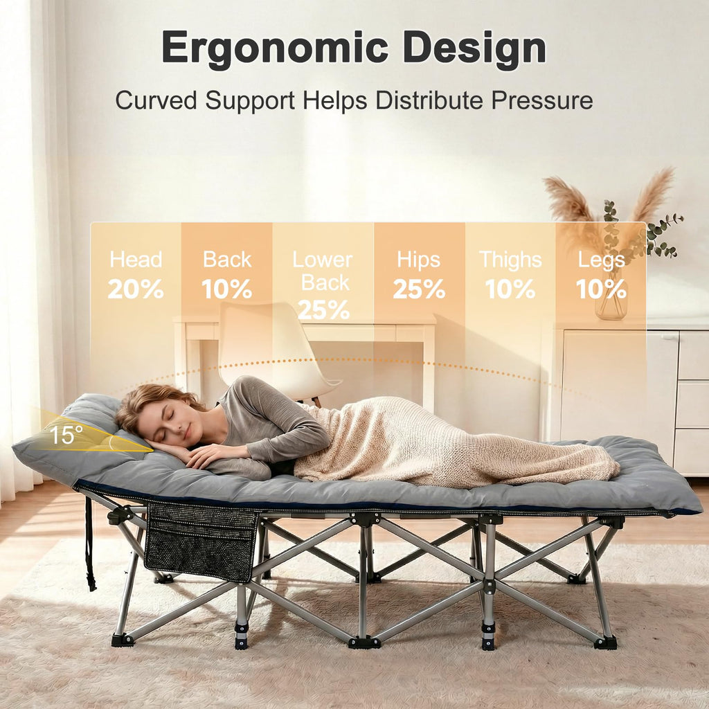 Camping Cot with Mattress V965708