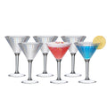 11 oz Set of 6 Clear Acrylic Martini Glasses Q353884